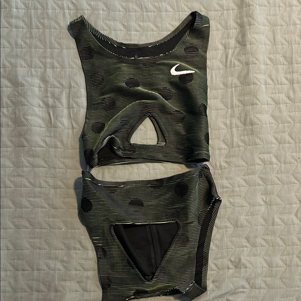 Nike x off white Olive and Black Activewear Set